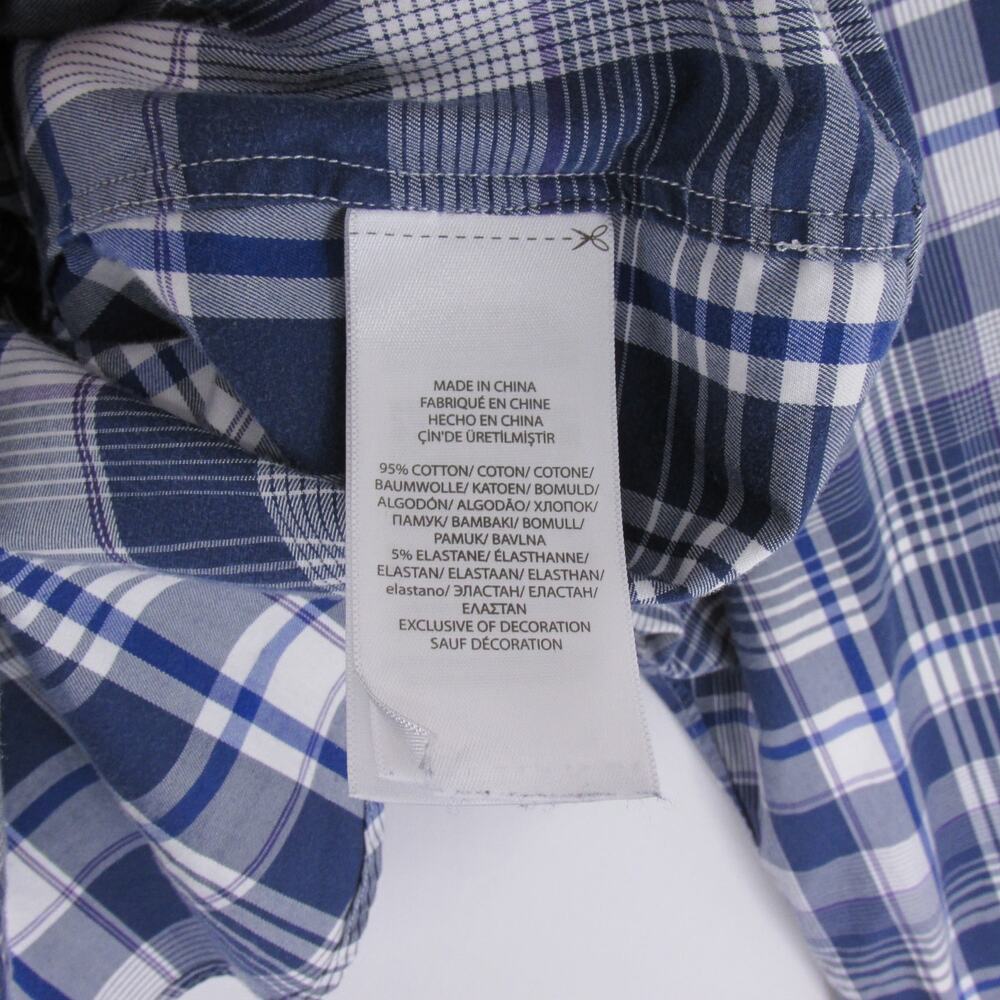 Polo Ralph Lauren Performance Shirt Mens XL Blue Plaid Long Sleeve Stretch - Picture 8 of 8